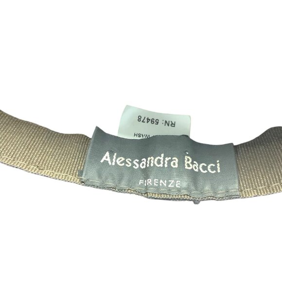 Vtg Alessandra Bacci Womens Wool Cloche Hat Decorative Button Ribbon Italy Made - Picture 3 of 6